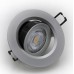 Φωτιστικό LED Χωνευτό Κινητό 7W 230V 560lm 38° 3000K Θερμό Φως Ασημί 21-071600